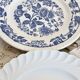 4 mismatched vintage porcelain and earthenware flat plates Marina set