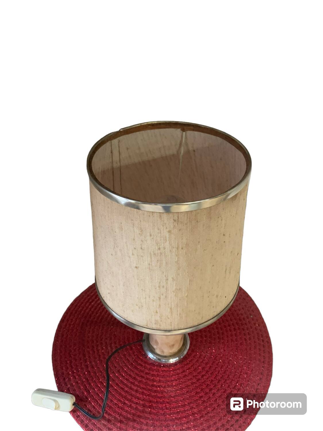Art Deco marble bedside lamp