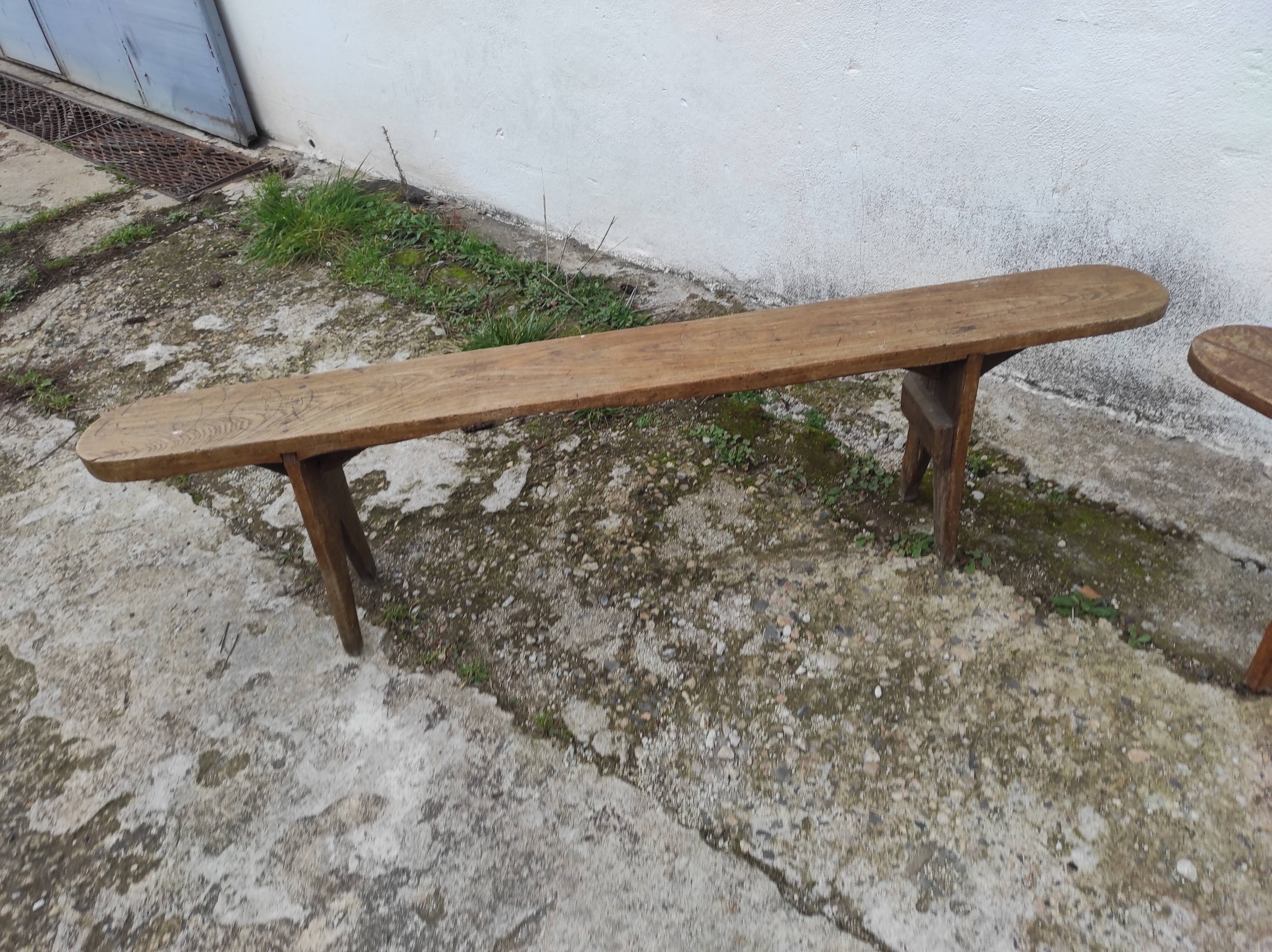 Old oak farmhouse bench