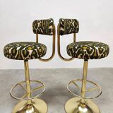 Tabourets de bar Cobra de Borje Johanson au design vintage suédois Pierre Frey
