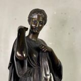 Diane de Gabies, bronze after the antique, brown patina, 19th century