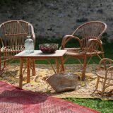 4-piece rattan lounge set