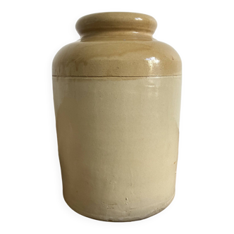 Two-tone glazed stoneware pot