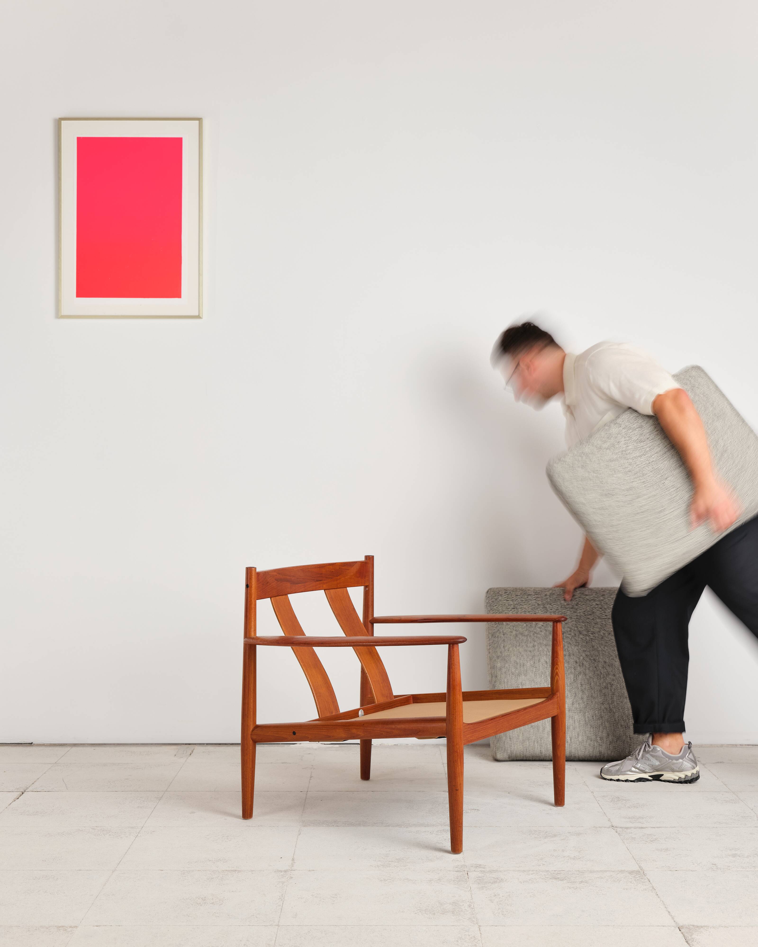 Fauteuil en teck par Grete Jalk pour France and Son, 1950s