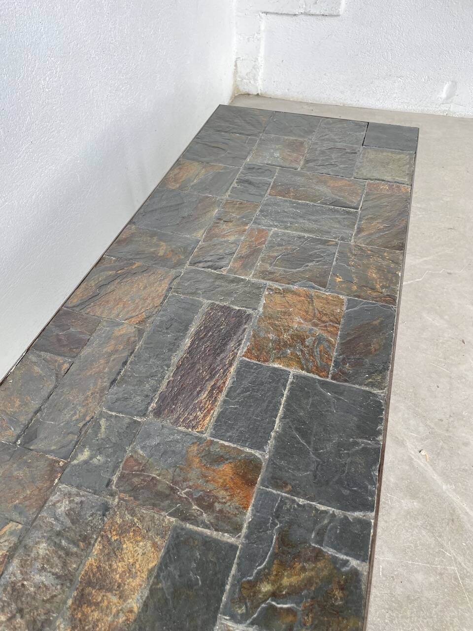 1950s slate coffee table