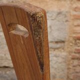 Brutalist wooden chair