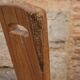 Brutalist wooden chair