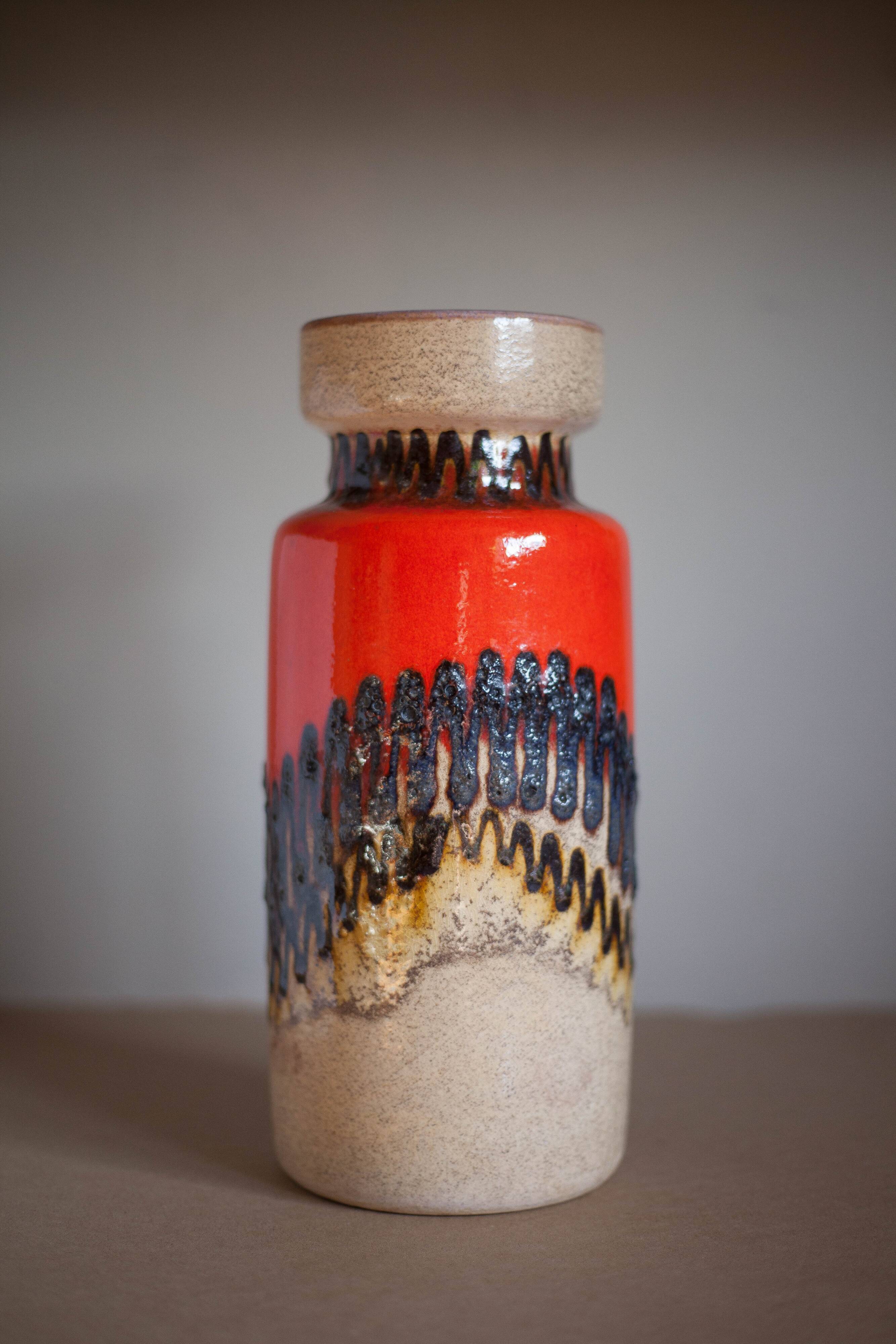 Vase céramique West Germany, vase fat lava, 517-30, pot à fleurs, collection, 60's