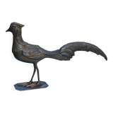 Brass peacock sculpture