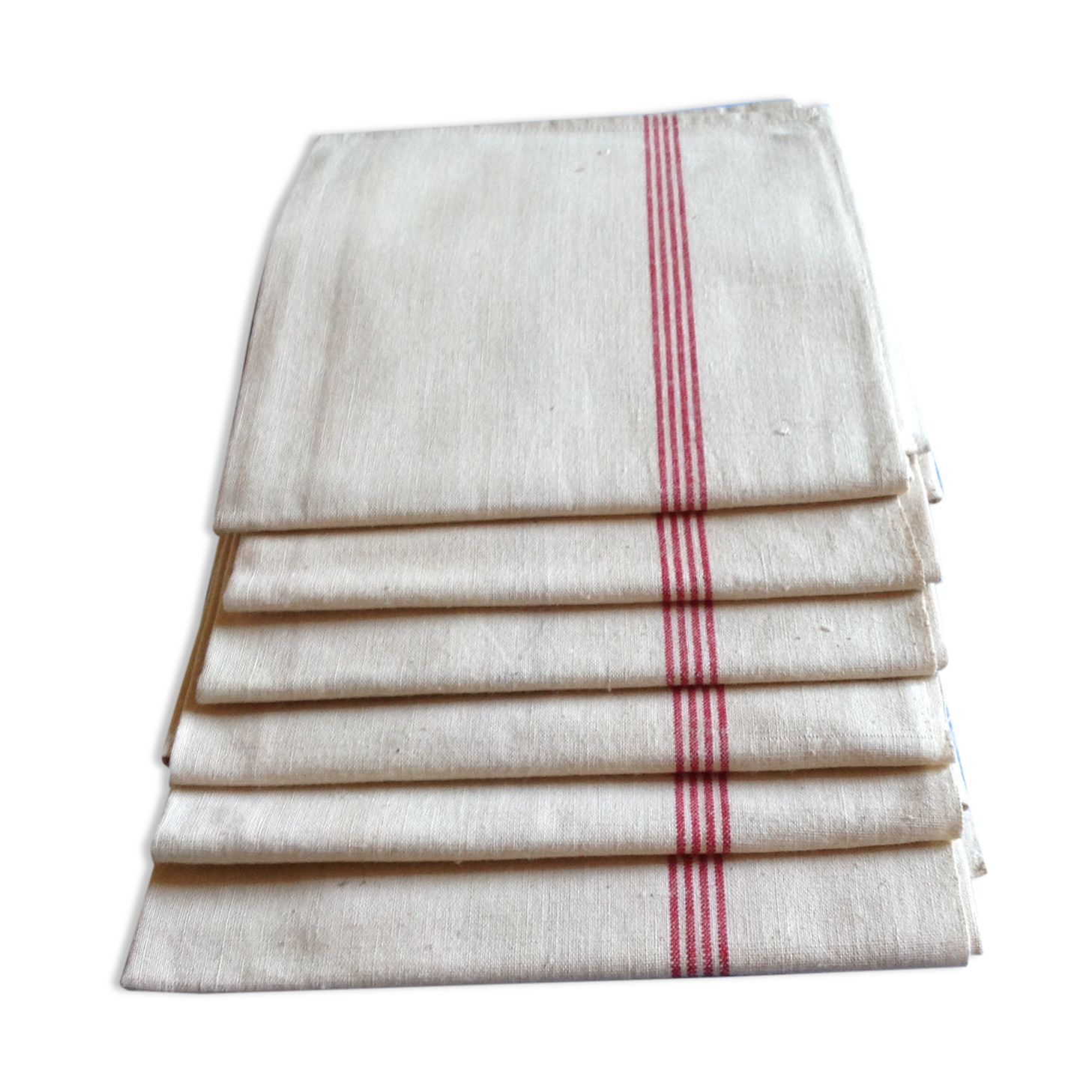 Lot of 6 old tea towels