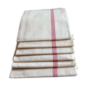 Lot of 6 old tea towels