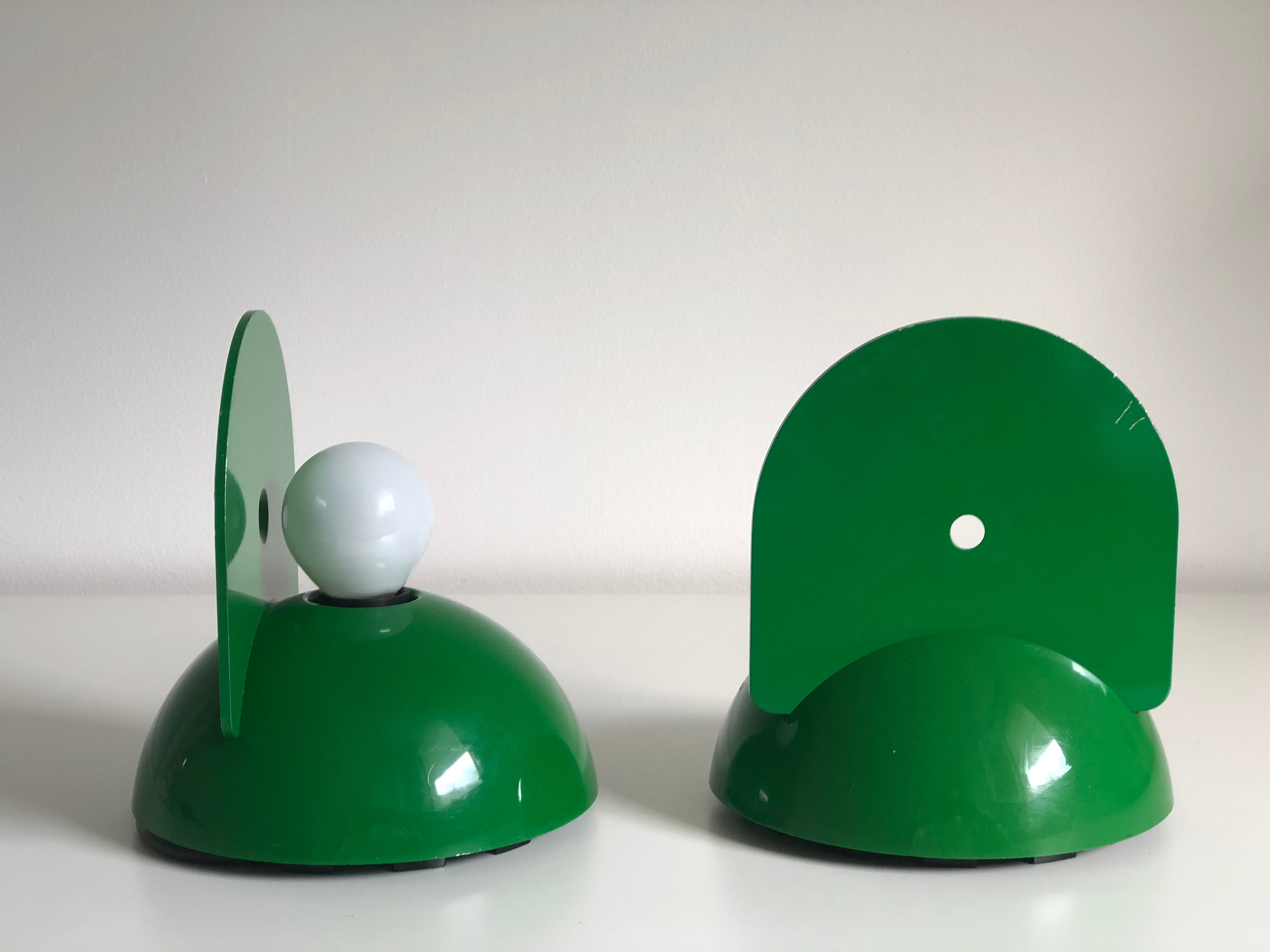 Green Buco sconce by Claudio Dini edited by Artemide, 1974
