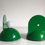 Green Buco sconce by Claudio Dini edited by Artemide, 1974