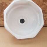 Old white plastic pendant lamp 1970s vintage