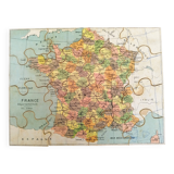 Set of 4 old puzzles with geographical themes