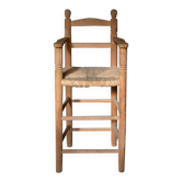 Chaise haute en bois