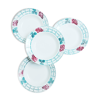 Lot de 4 assiettes creuses Badonviller Meudon