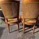 Six chaises Art Déco , années 60 hêtre et cannage