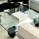 FontanaArte Coffee Table Table with Wheels 100x100cm