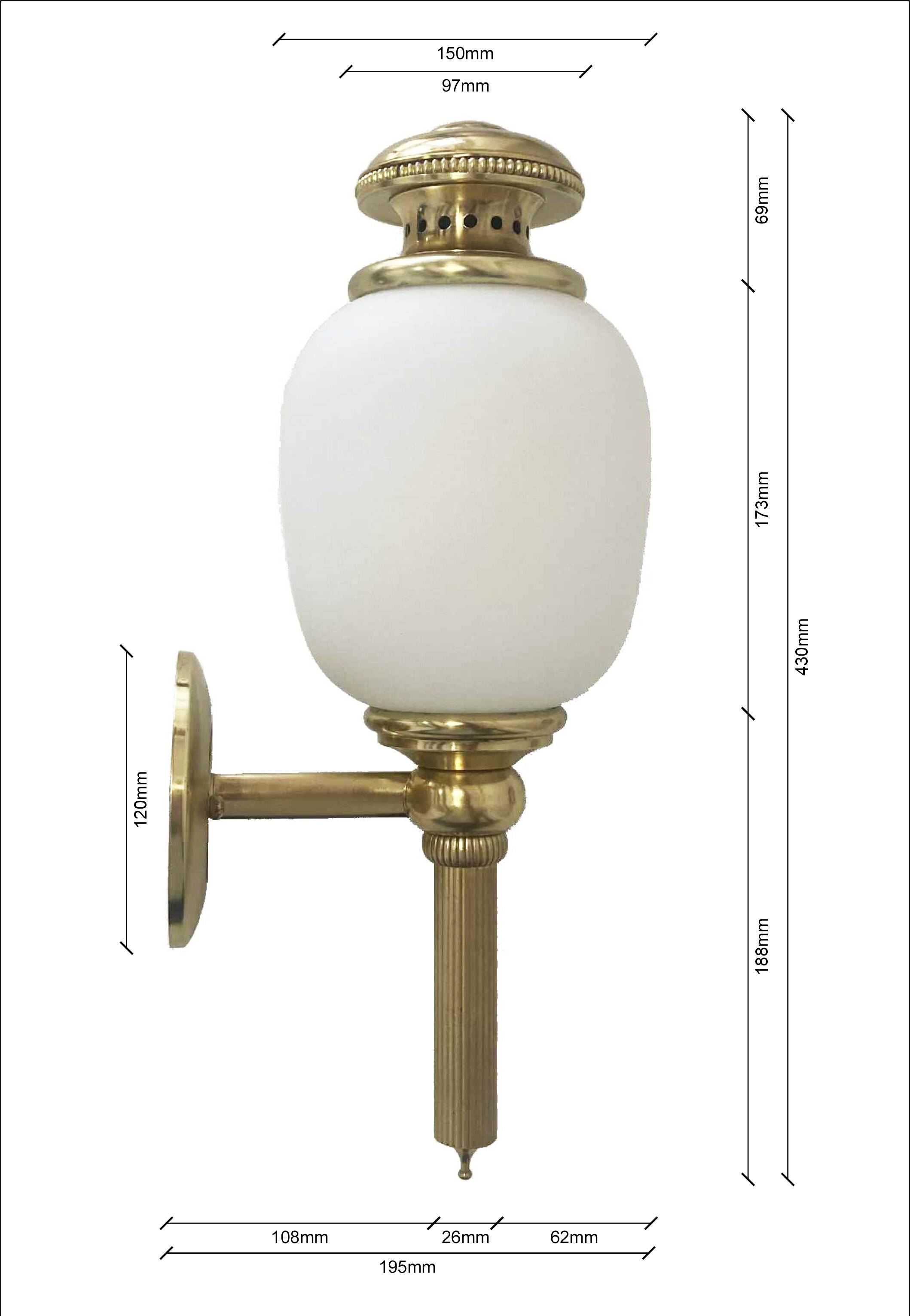 Set of two Sciolari wall lights.