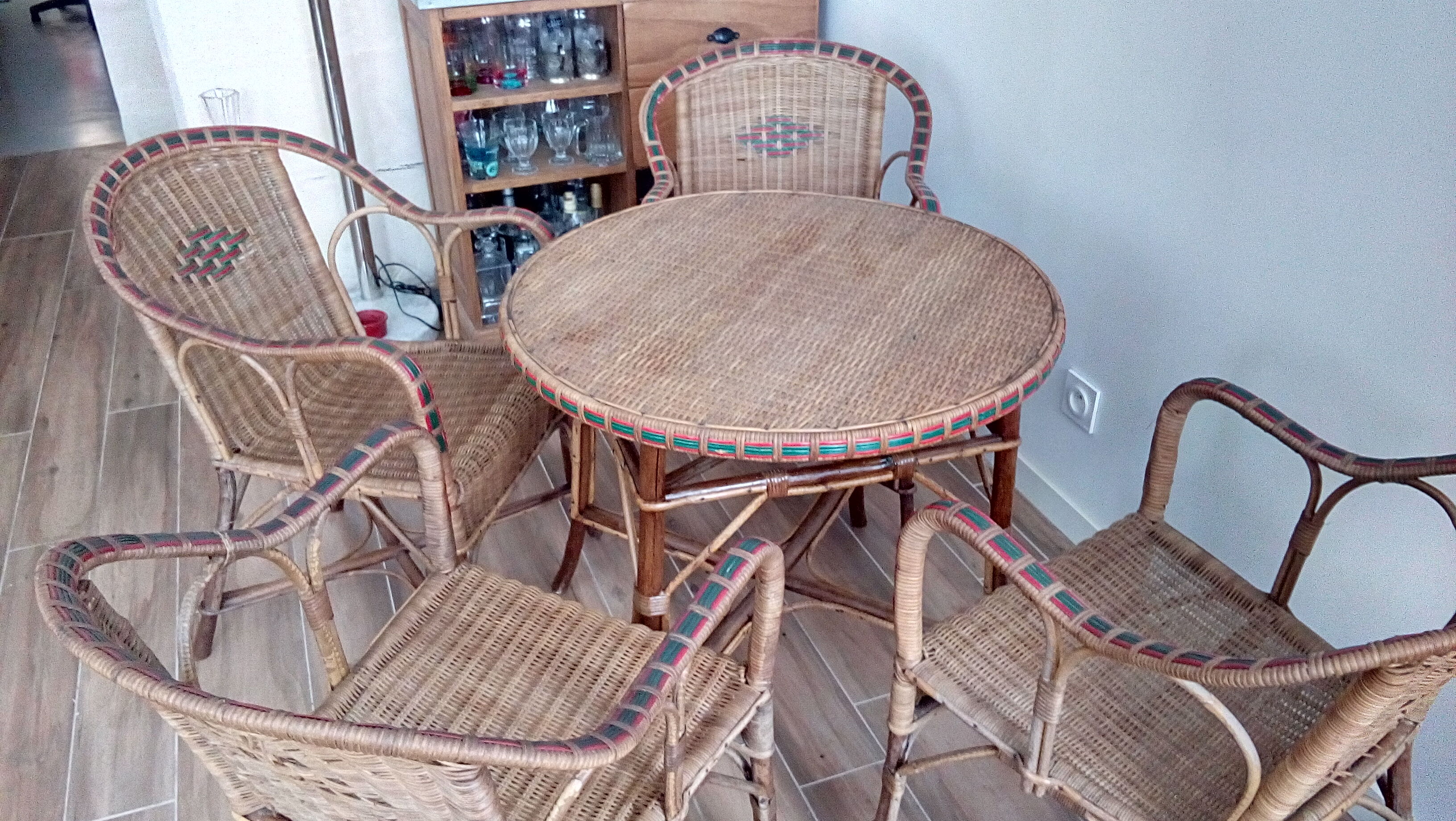 Rattan wicker garden salon rattan year 60