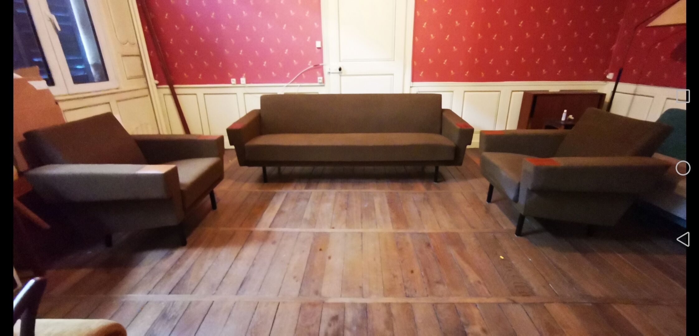 Sofa sofa daybed convertible 60 years 70 khaki