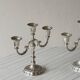Silver three-branch candelabrum