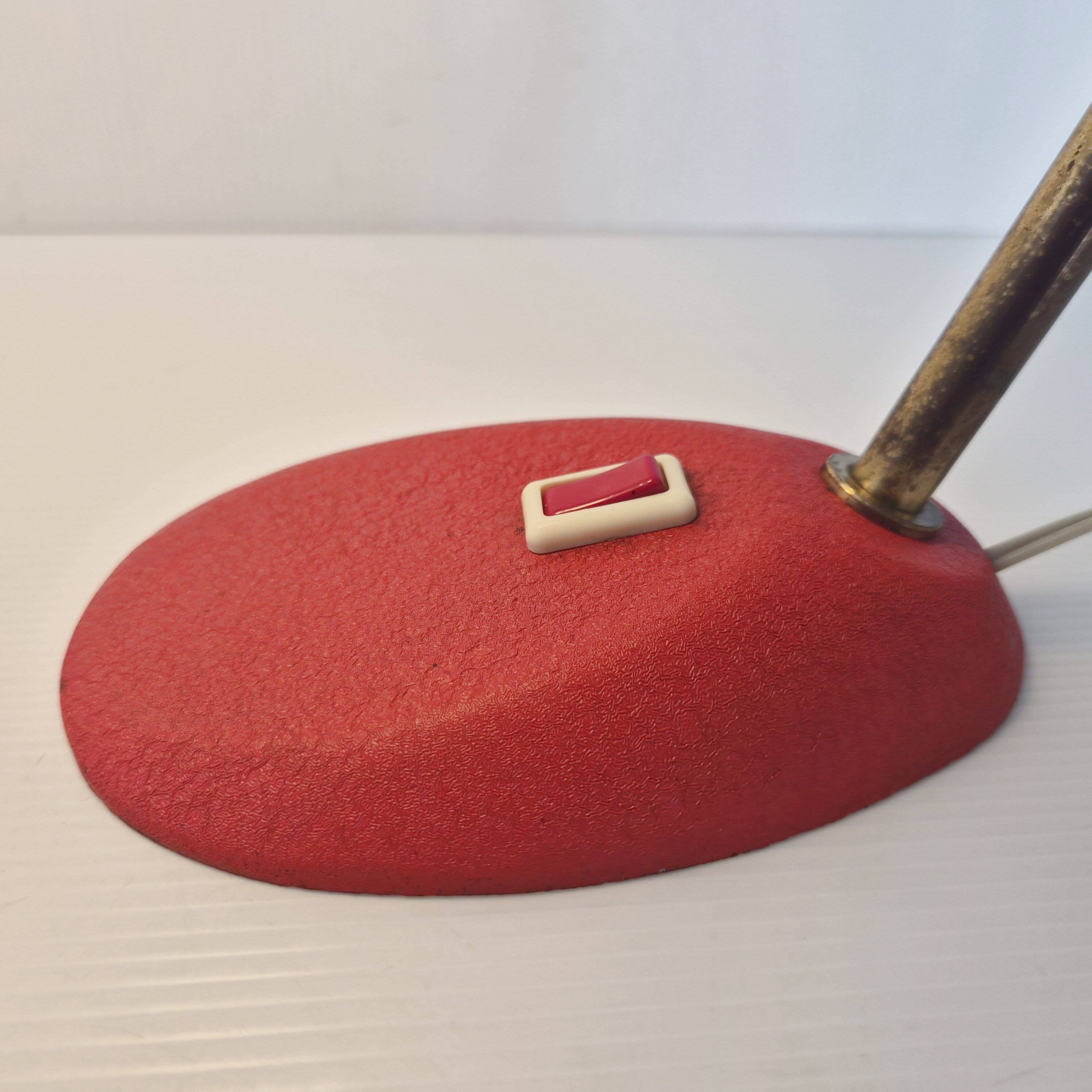 Vintage table lamp 1950 metal & brass dlg jean boris lacroix serge mouille