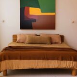 Soothing abstract canvas "Green Palette" 80x80cm