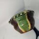 Old flower pot planter glazed terracotta cache pot