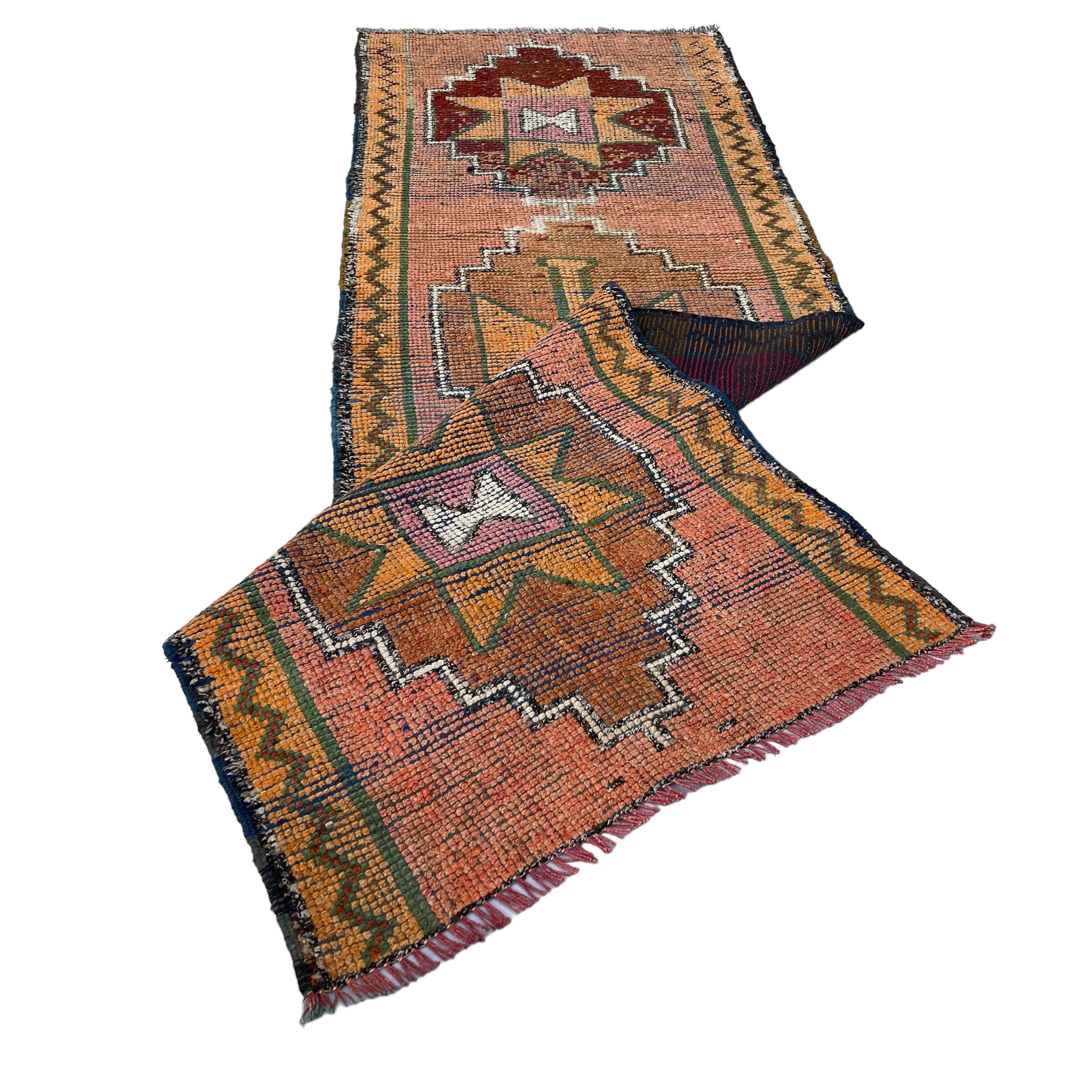 Vintage kurdish herki runner  290 x 95 cm