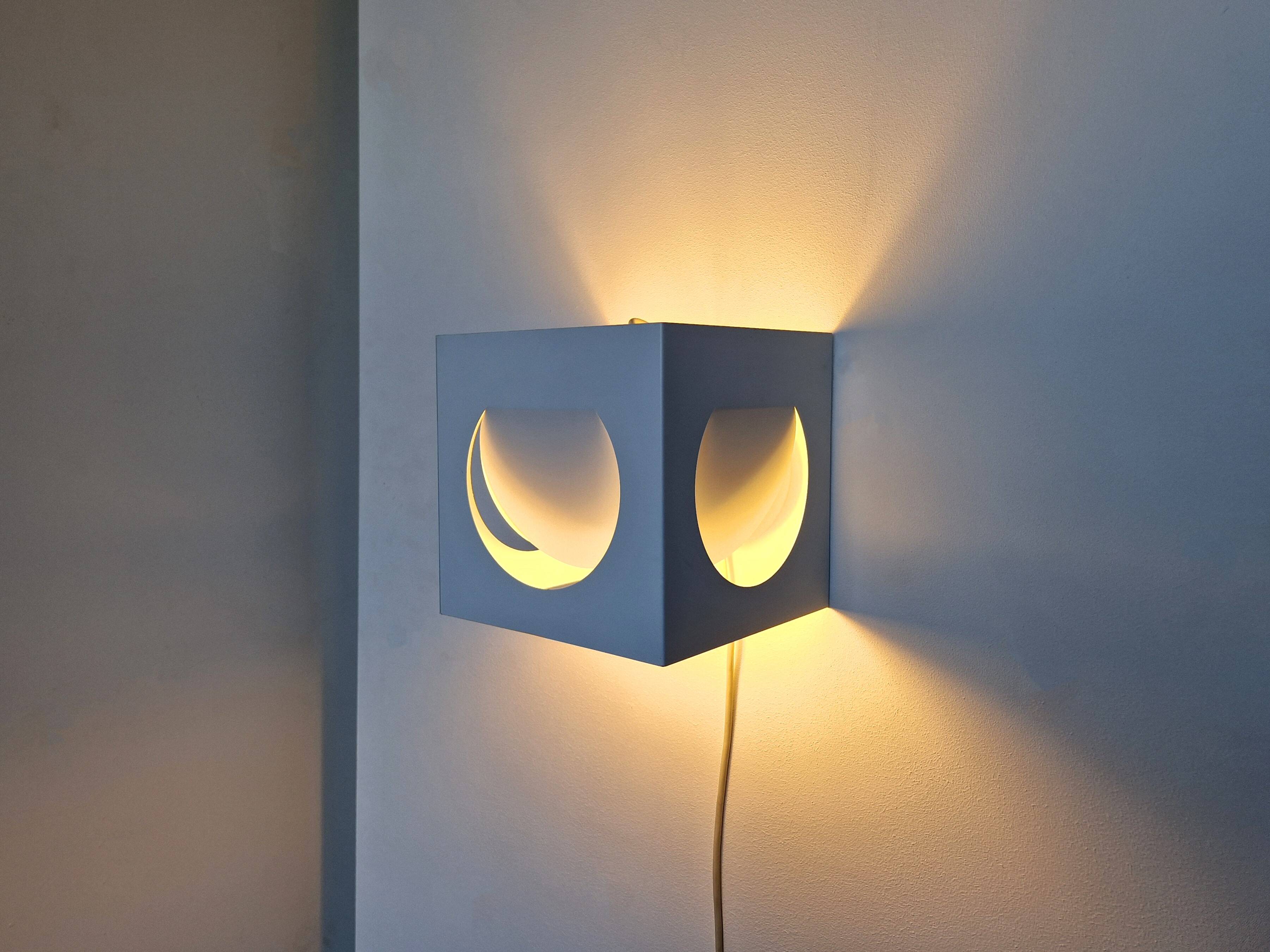 White metal wall sconce by Shogo Suzuki for Orno, Finland 1960's