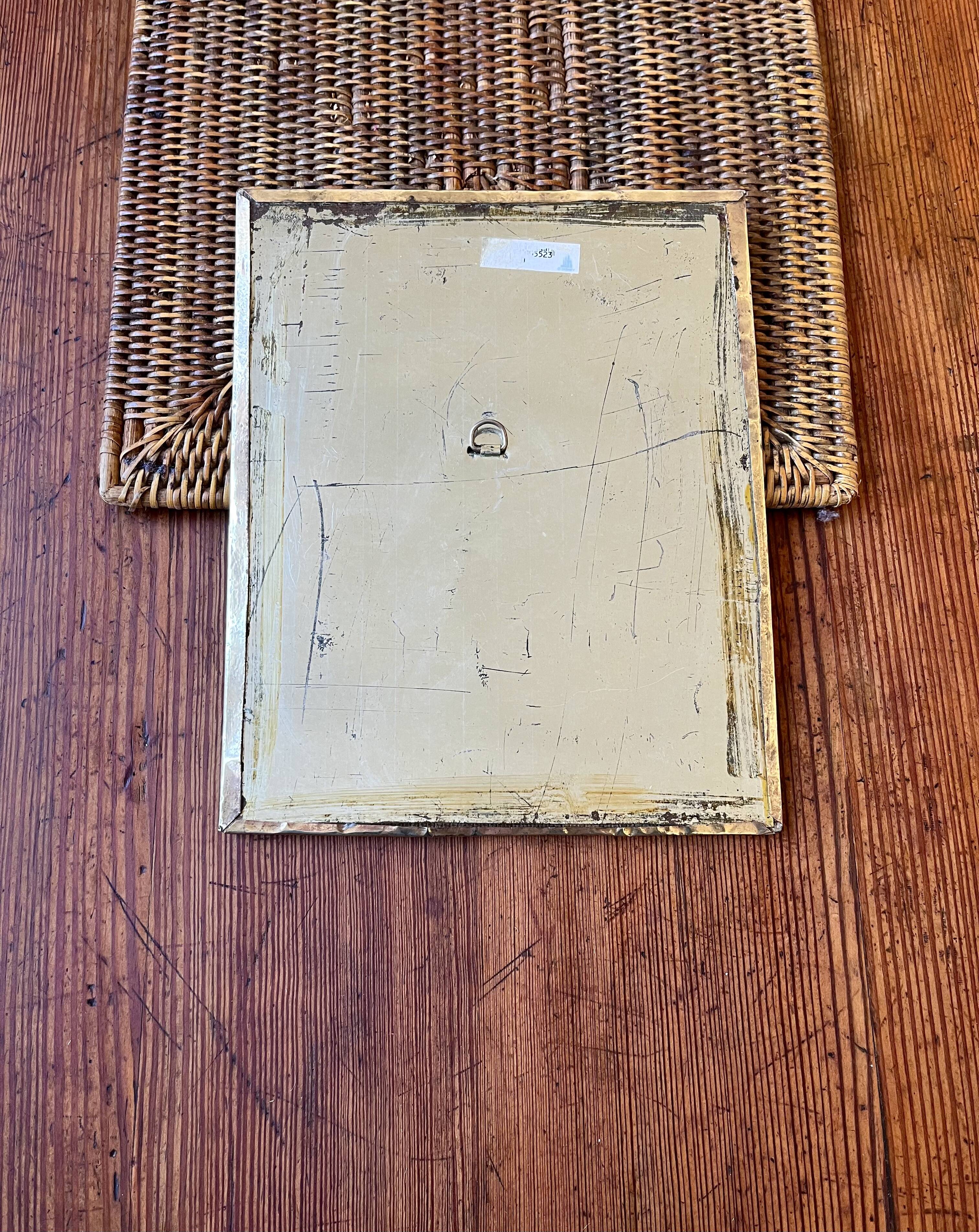 Moroccan brass mirror