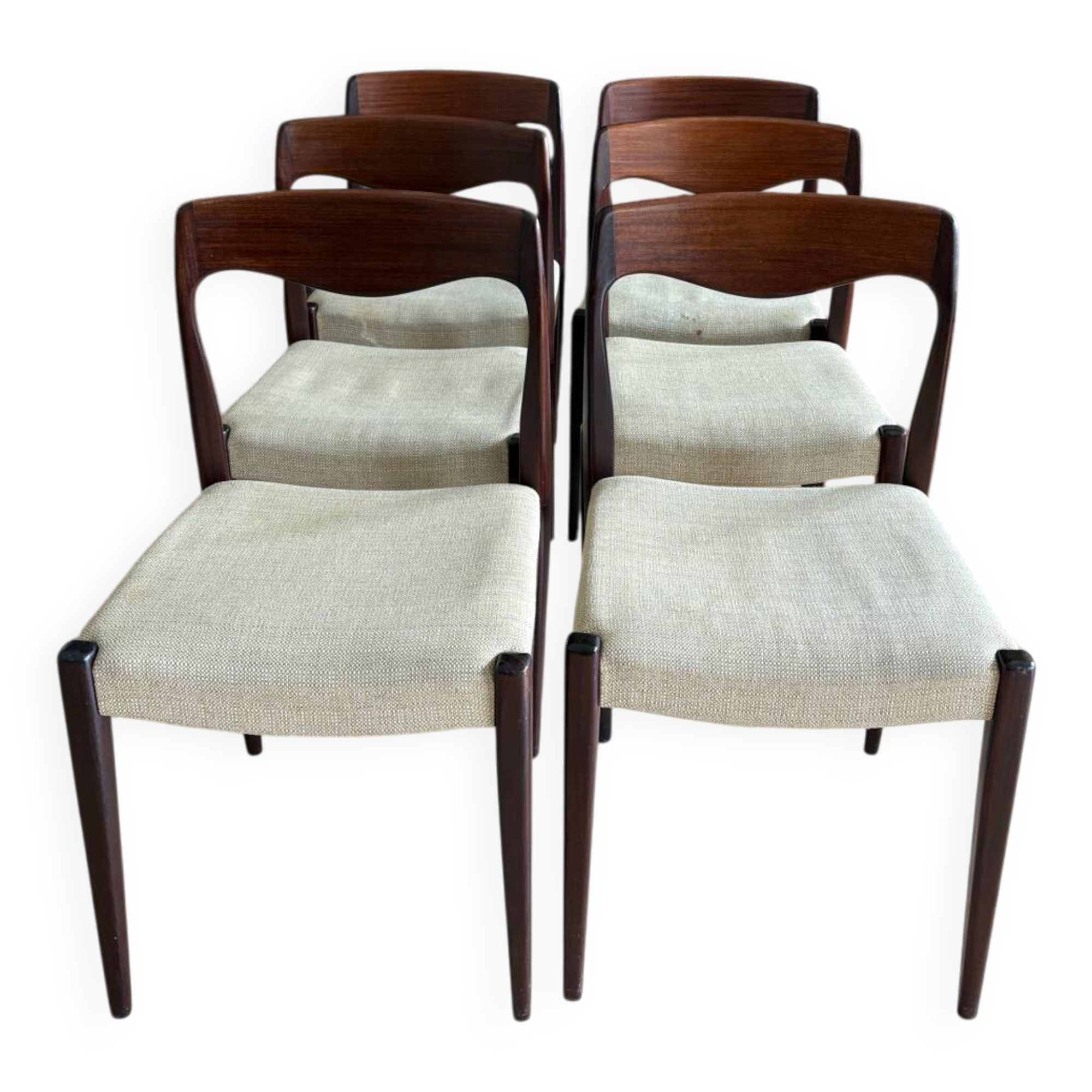 6 Scandinavian chairs circa