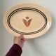 Oval plate from Gien pottery, model Odile.