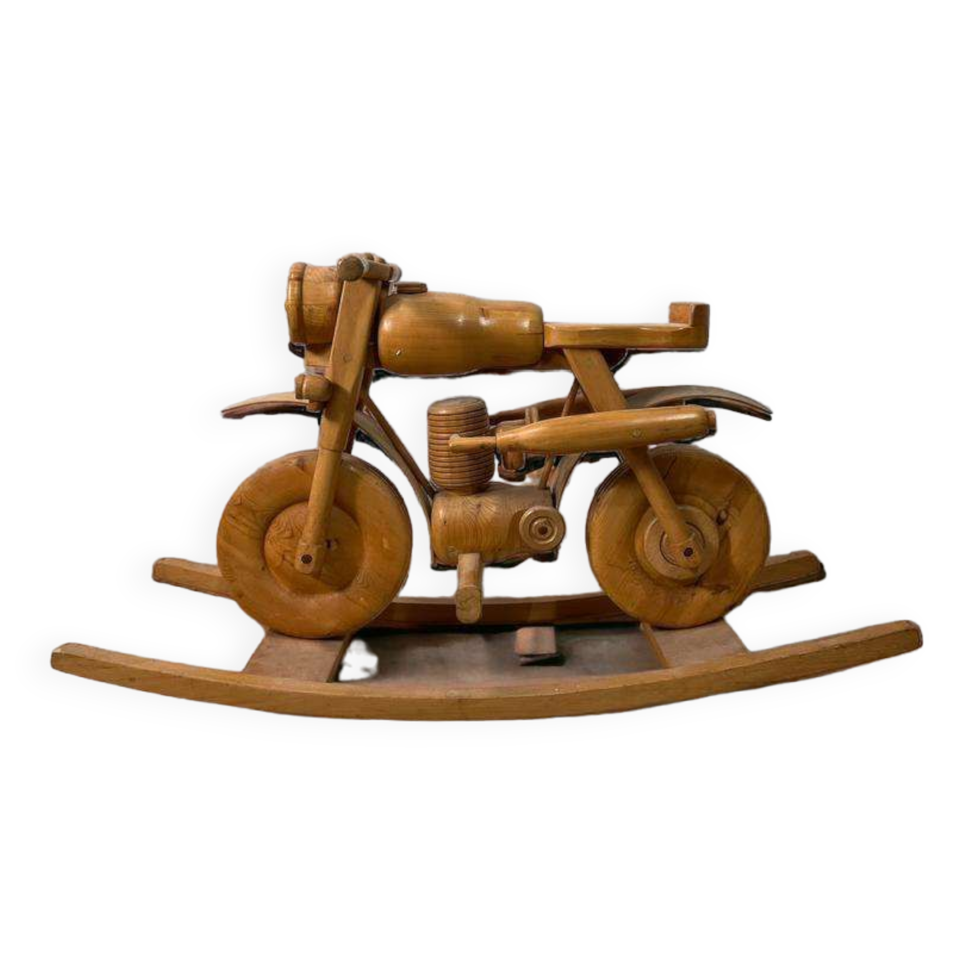 Vintage wooden motorcycle