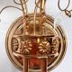 Brass and crystal art deco wall lamp attributed to palwa, 1960s