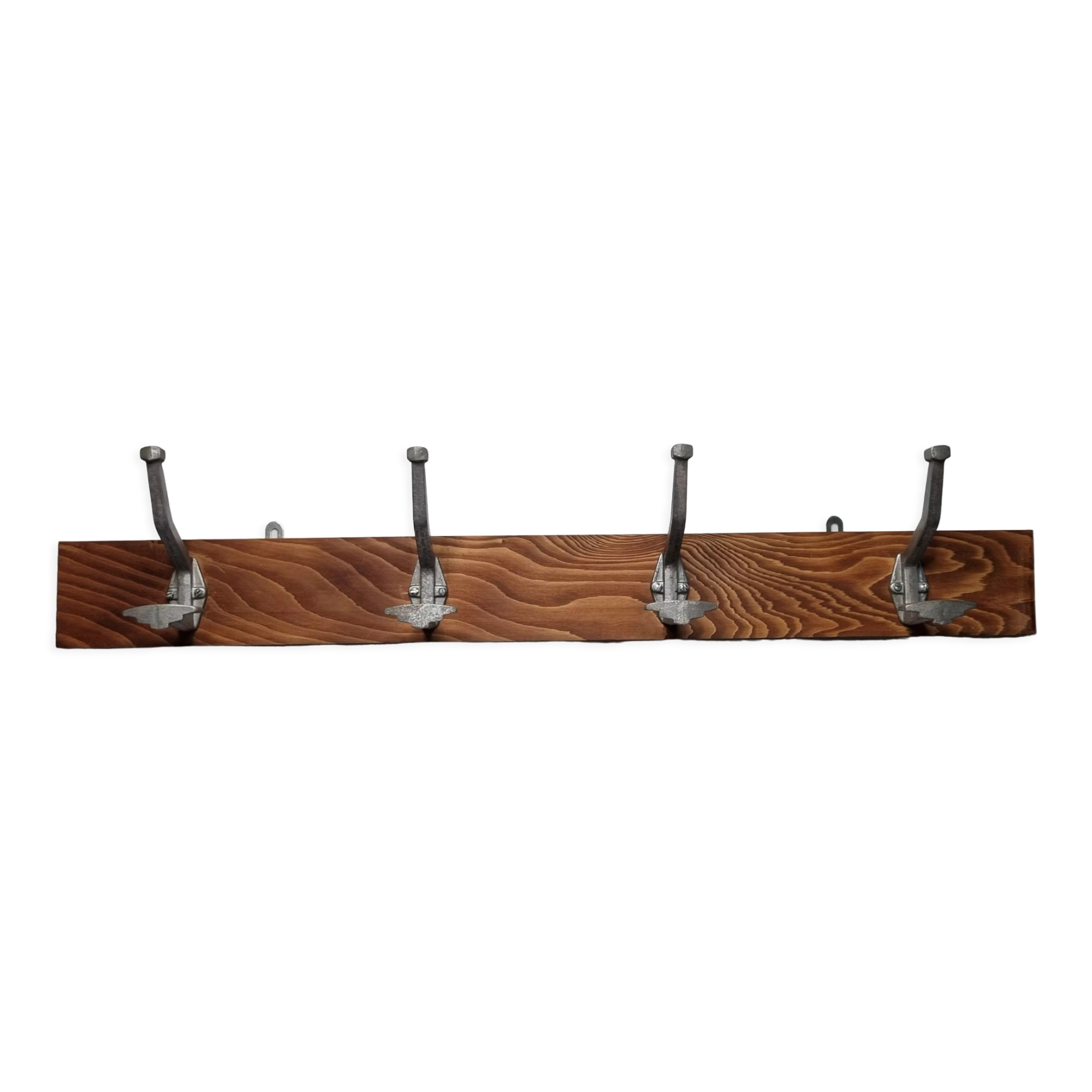 Portemanteau mural, 4 patères en fonte d'aluminium