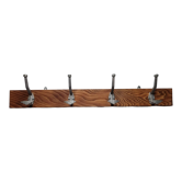 Portemanteau mural, 4 patères en fonte d'aluminium