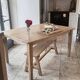 Farm table and bench ("A frame") in solid French oak.