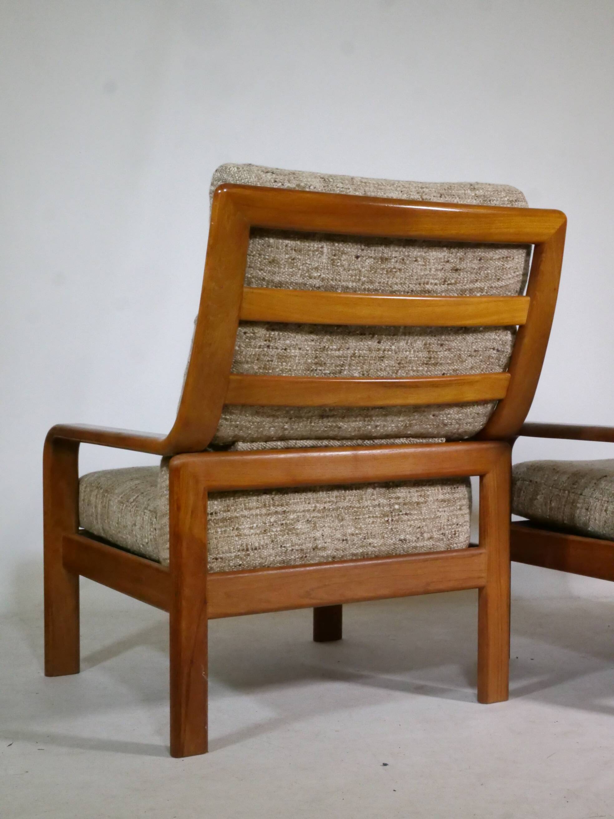 Teak Highback Lounge Chairs by L. Olsen & Søn, Set of 2, Denmark, 1960s