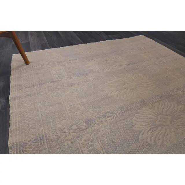 1970s Vintage Turkish Oushak Handmade Wool Cotton Purple Area Rug 168x268