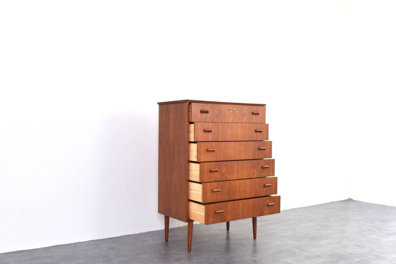 Mid-Century Danish Teak Chest of Drawers, 1960s.