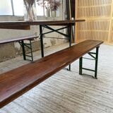 Guinguette table and its 2 benches