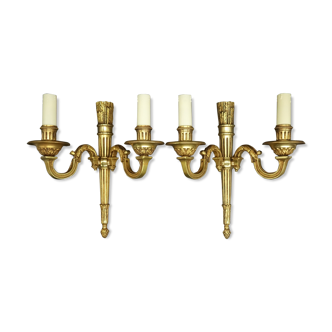 Pair of wall  light to the quiver, style Louis XVI - PETITOT France