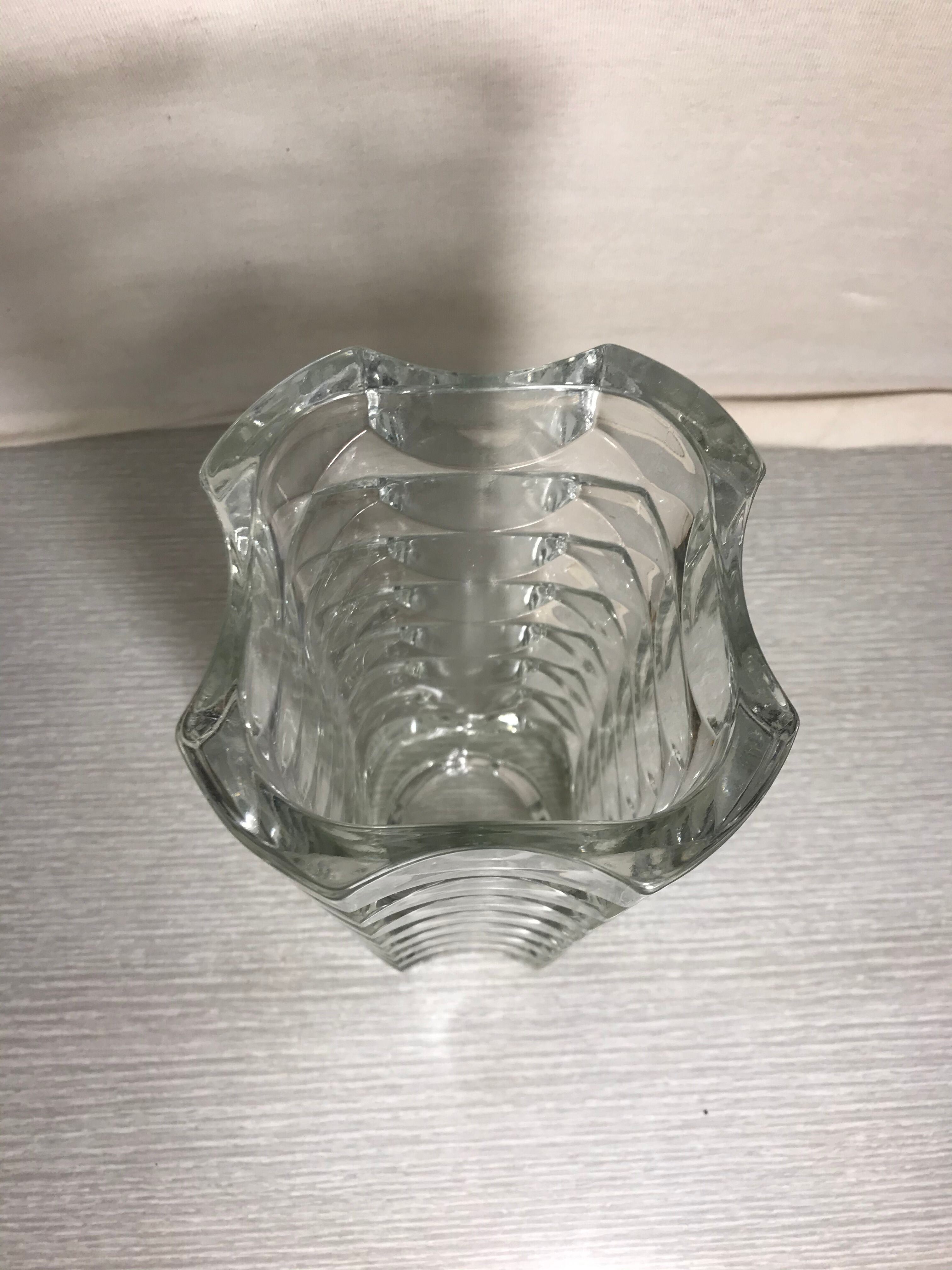 Ancient cristal vase from Arques glass mould french Art Deco style