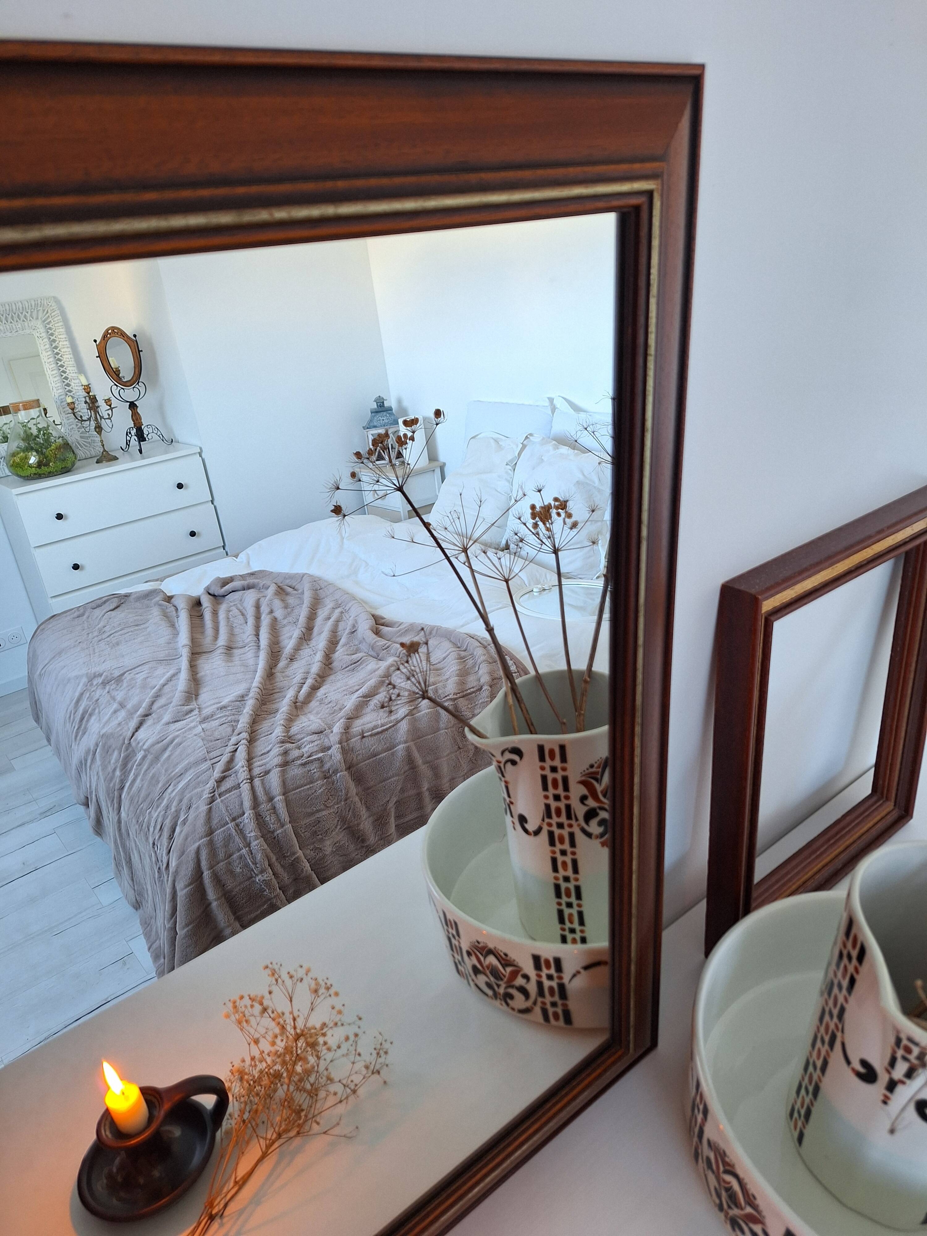 Vintage wooden mirror