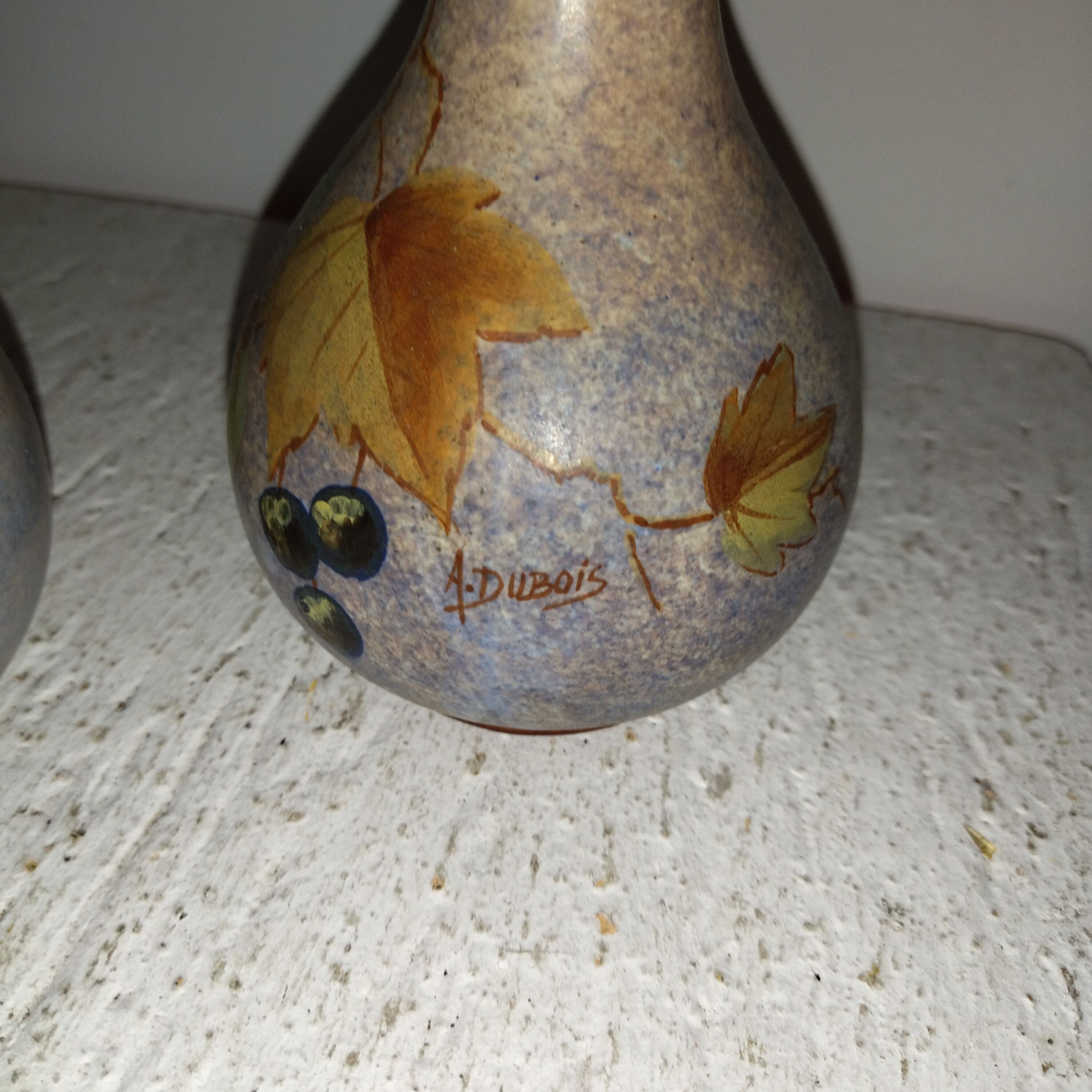 Pair of art-nouveau vases signed A Dubois.