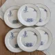6 antique flat plates Creil and Montereau Téniers service