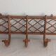 Vintage wall coat rack in rattan and bamboo – 1960s/70s